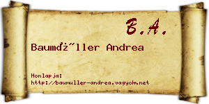 Baumüller Andrea névjegykártya